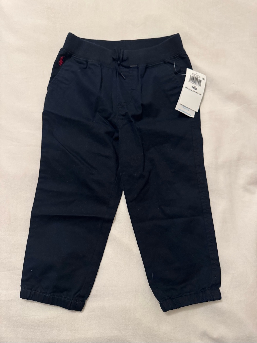 Ralph Lauren Navy Blue Cotton Jogger Pants for Kids